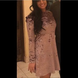Mossimo Supply Co Long Sleeve Velvet Mini Dress